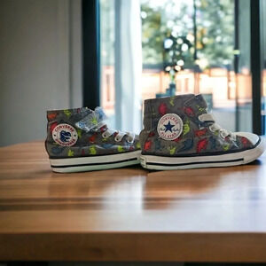 CONVERSE KIDS DINOVERSE DINOSAUR PRINT IV HI SNEAKERS SHOES size 7